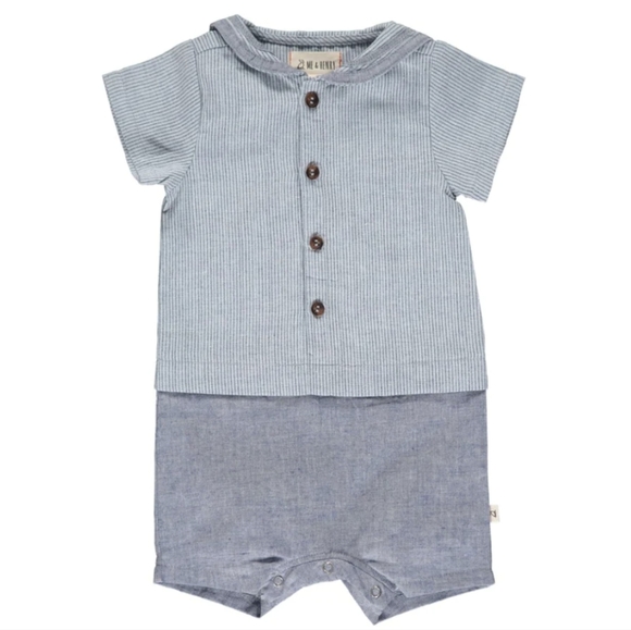 Me + Henry Sailor Shortie Boy Romper Size 6/12 month - Picture 1 of 6
